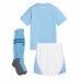 Billige Manchester City Børnetøj Hjemmebanetrøje til baby 2023-24 Kortærmet (+ korte bukser)